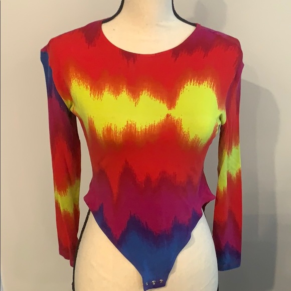 RARE Vintage Multicolored Versace Bodysuit - Picture 2 of 6